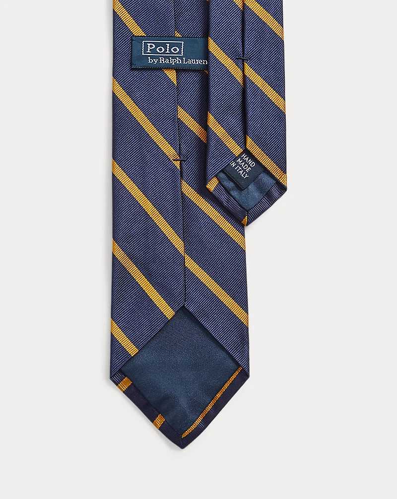 Striped Silk Repp Narrow Tie