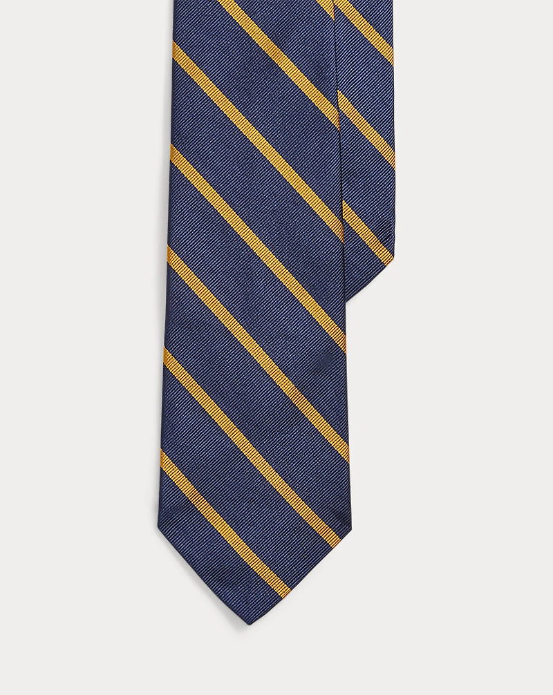 Striped Silk Repp Narrow Tie