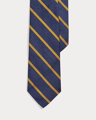 Striped Silk Repp Narrow Tie