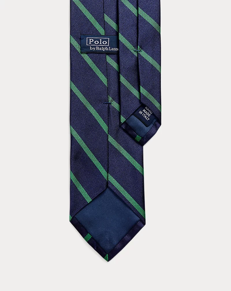Striped Silk Repp Narrow Tie