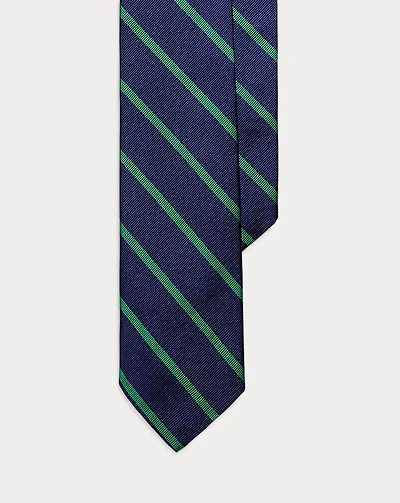 Striped Silk Repp Narrow Tie