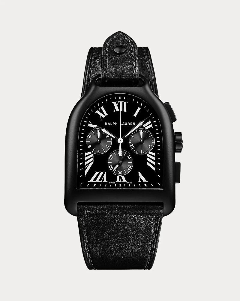 Stirrup Large Chronograph PVD Black Dial