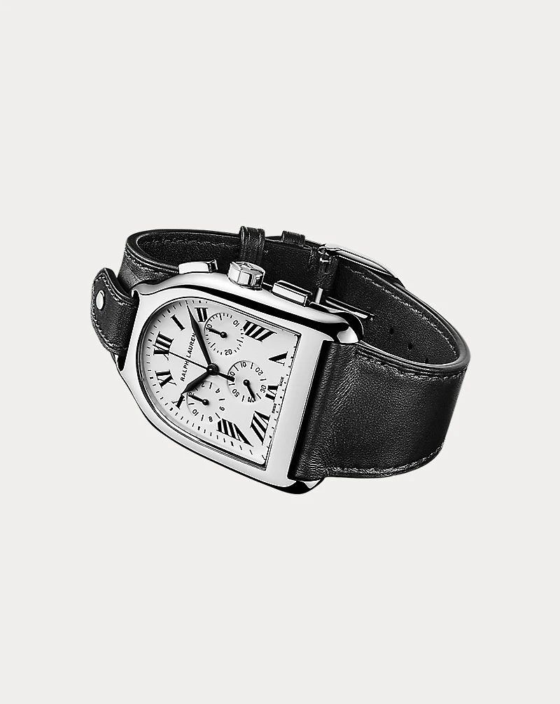 Large Chronograph Steel White Dial