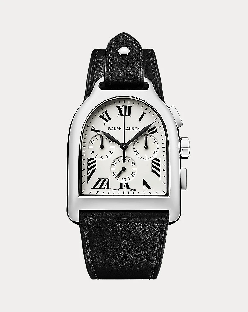 Large Chronograph Steel White Dial