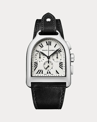 Large Chronograph Steel White Dial