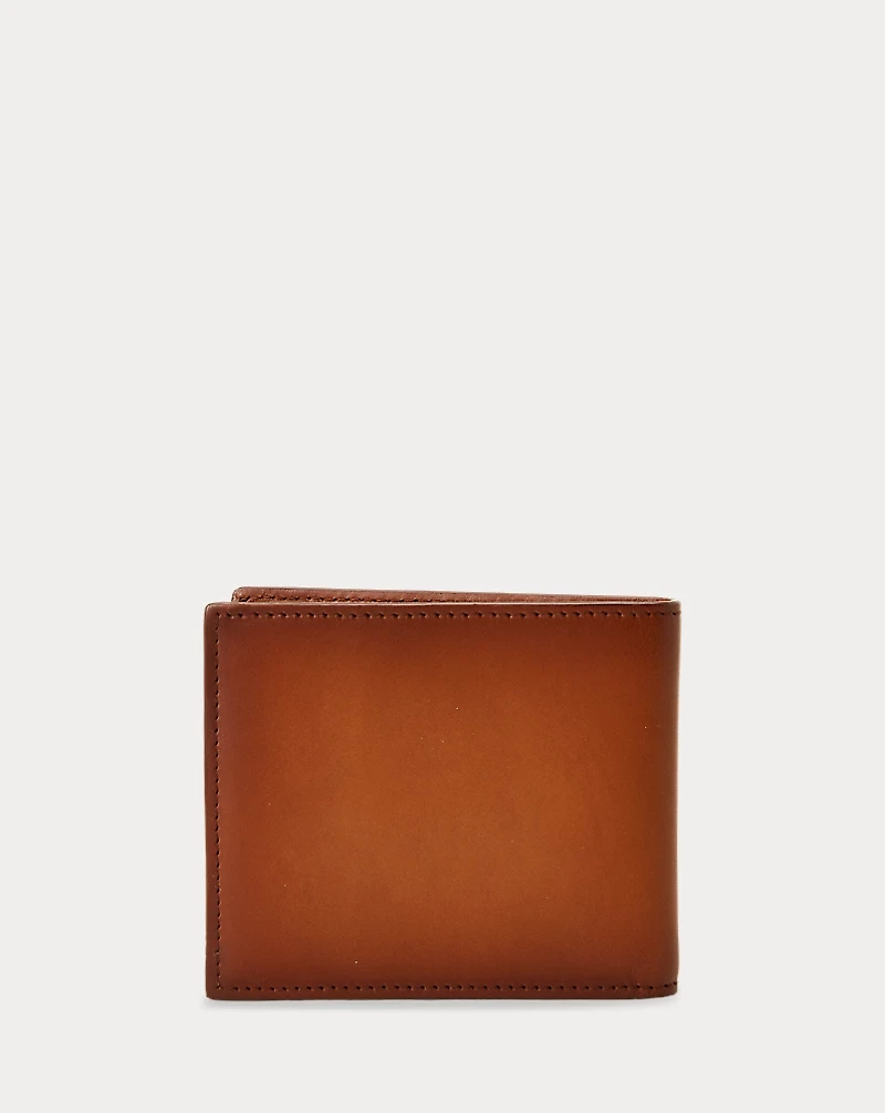 Burnished Leather Billfold Wallet