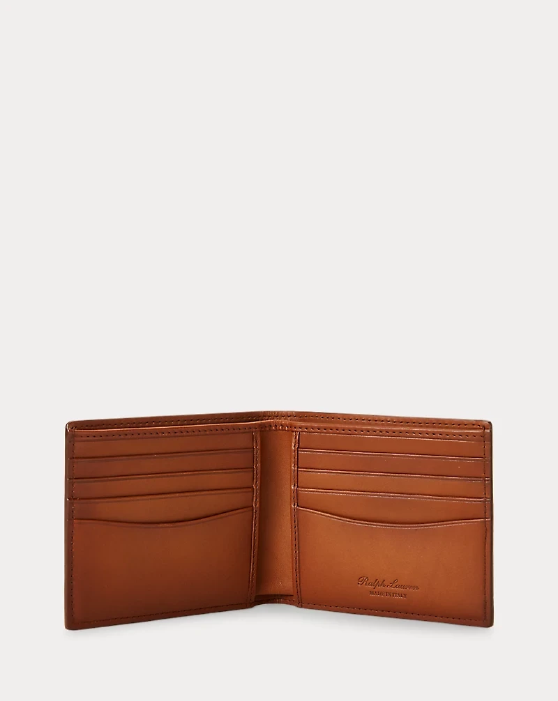Burnished Leather Billfold Wallet
