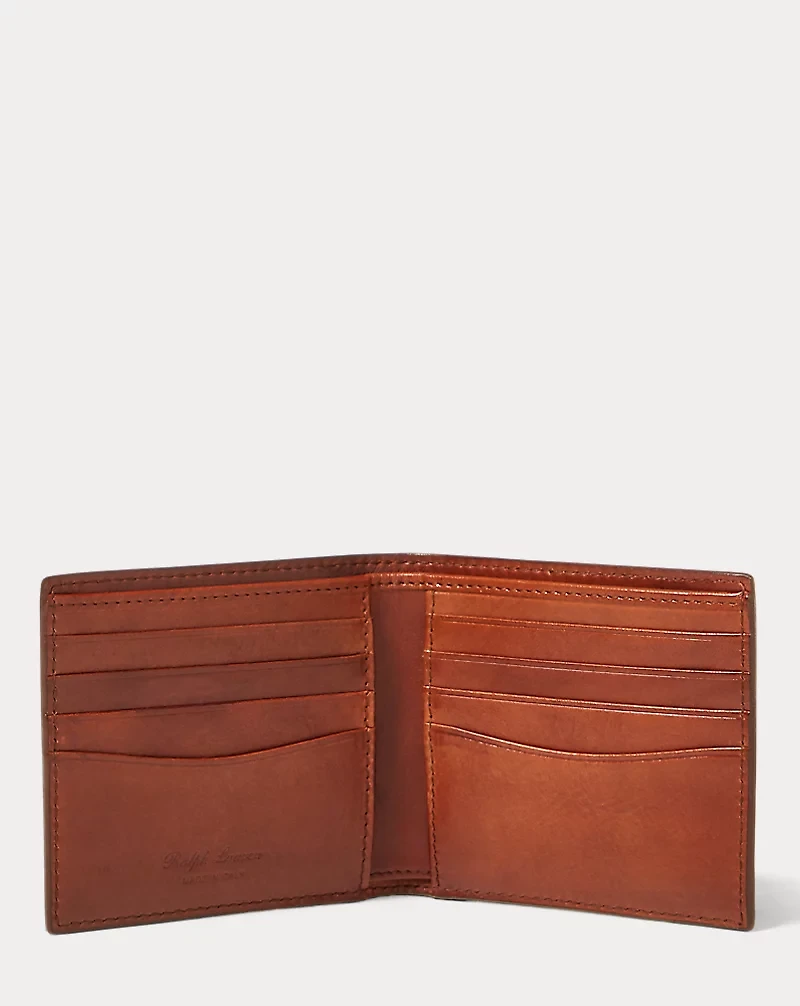 Burnished Leather Billfold Wallet