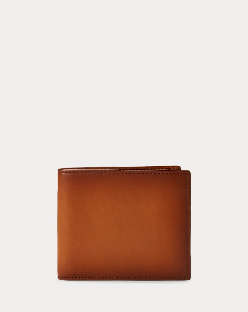Burnished Leather Billfold Wallet