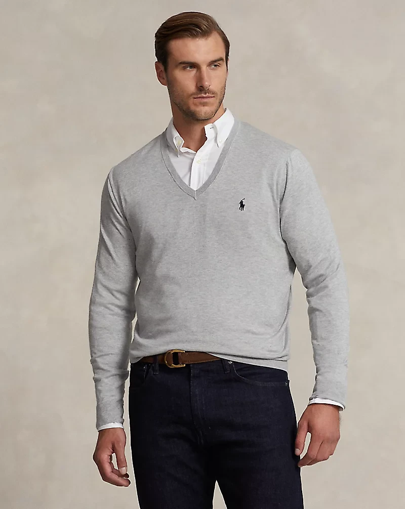 Cotton V-Neck Sweater