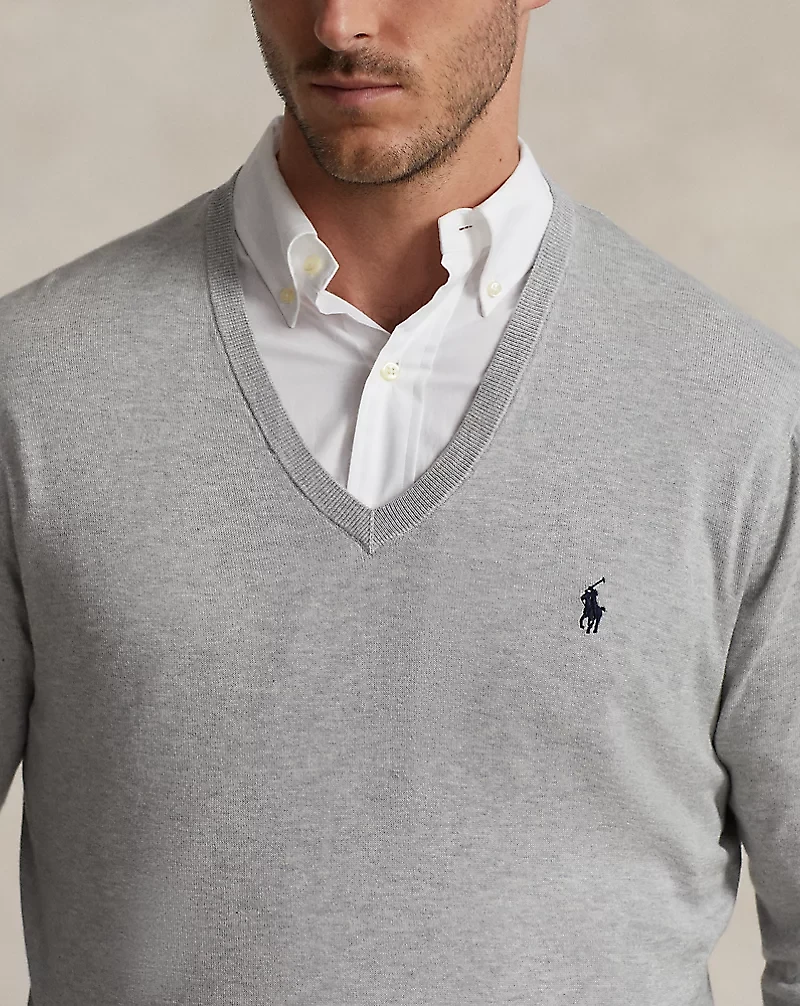 Cotton V-Neck Sweater