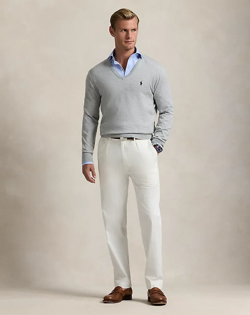 Cotton V-Neck Sweater