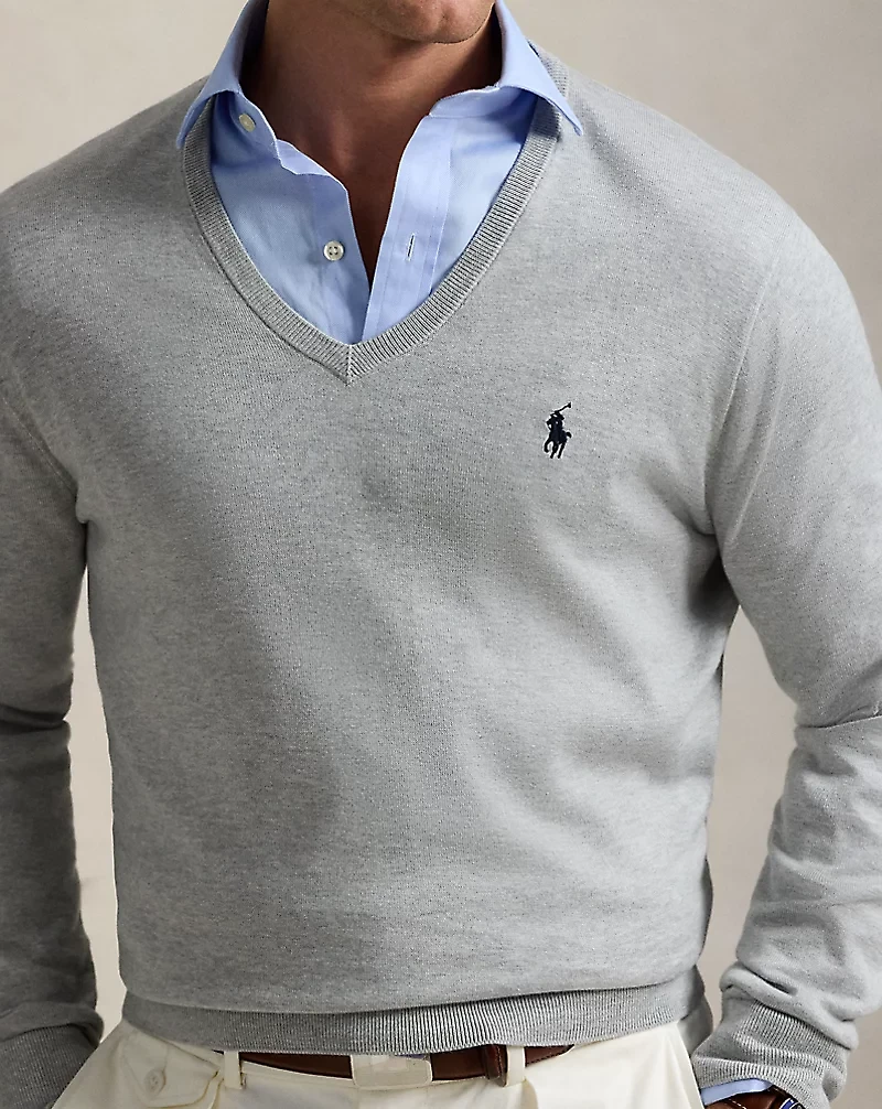 Cotton V-Neck Sweater