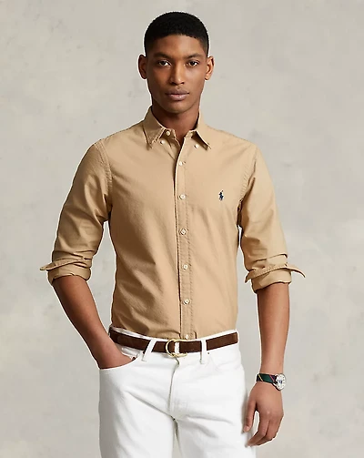 Slim Fit Garment-Dyed Oxford Shirt