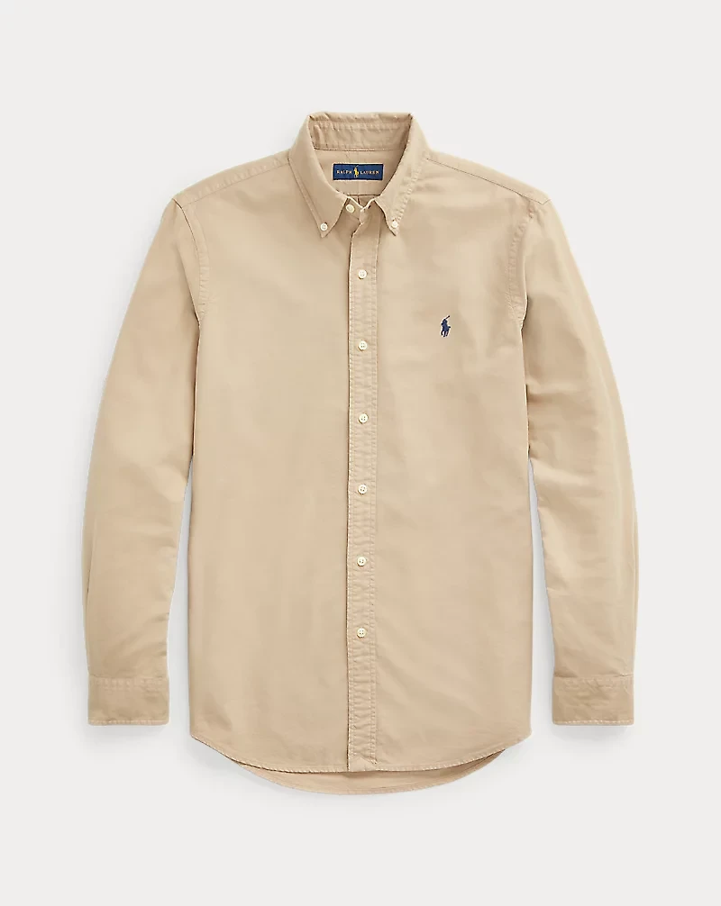 Slim Fit Garment-Dyed Oxford Shirt