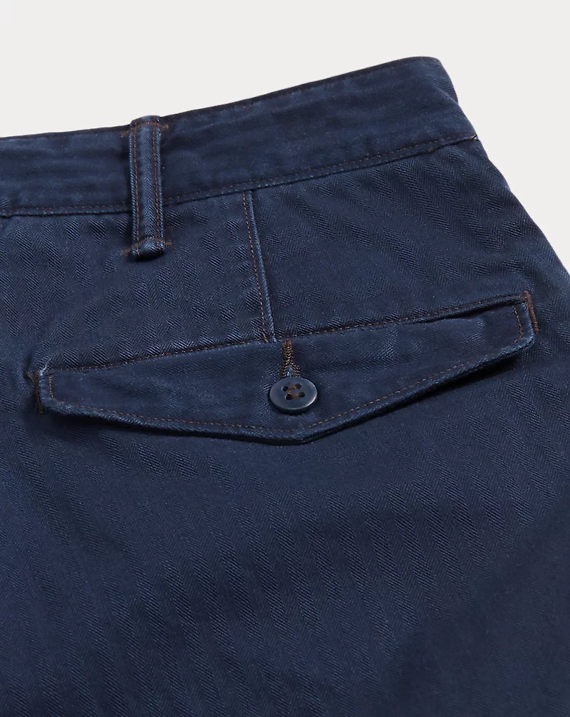 Slim Fit Herringbone Twill Pant