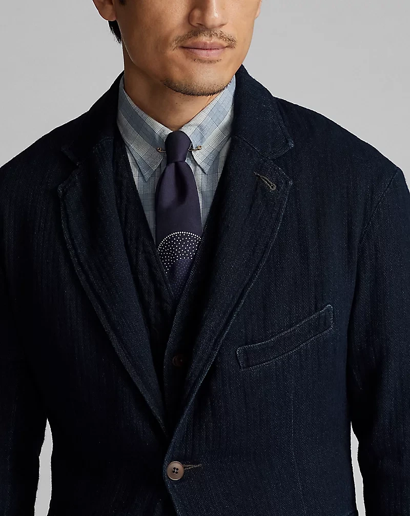 Unconstructed Herringbone Sport Coat