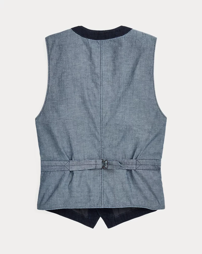 Indigo Herringbone Vest