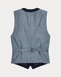 Indigo Herringbone Vest