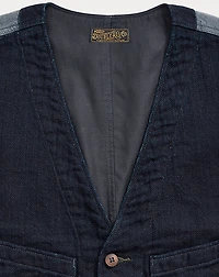 Indigo Herringbone Vest
