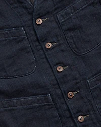 Indigo Herringbone Vest