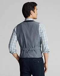 Indigo Herringbone Vest