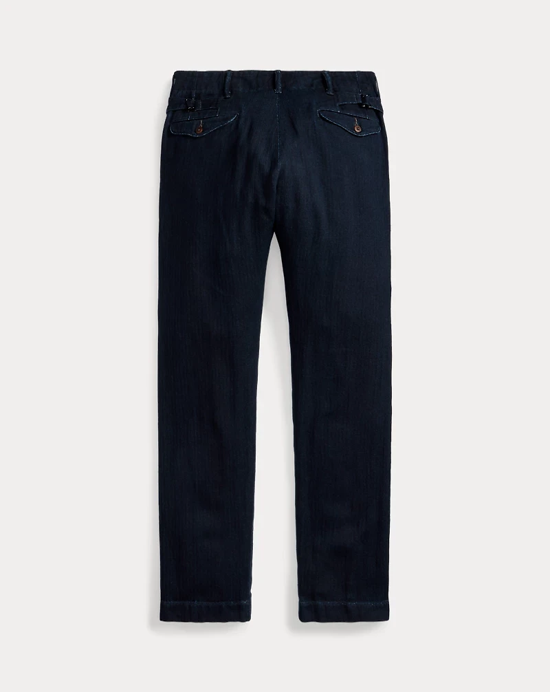 Indigo Herringbone Officer’s Pant