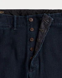Indigo Herringbone Officer’s Pant