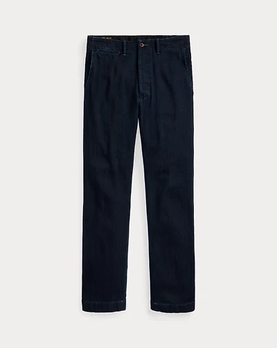 Indigo Herringbone Officer’s Pant