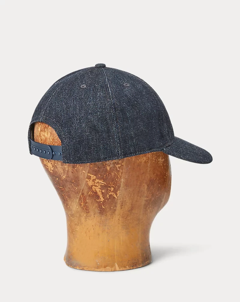 Winged-Logo Denim Ball Cap