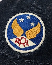 Winged-Logo Denim Ball Cap