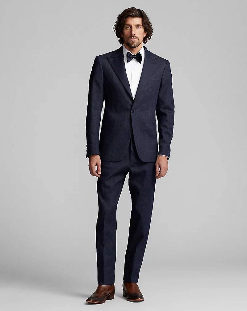 Indigo Denim Tuxedo Jacket