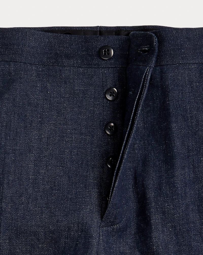 Slim Fit Indigo Denim Tuxedo Trouser