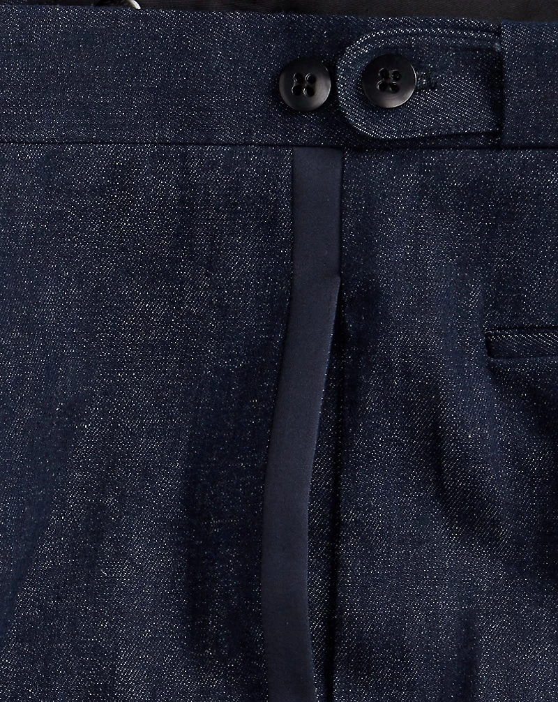 Slim Fit Indigo Denim Tuxedo Trouser