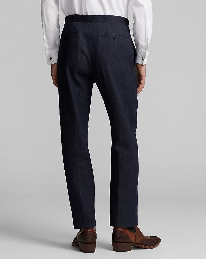 Slim Fit Indigo Denim Tuxedo Trouser