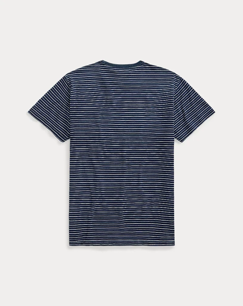 Indigo Striped Jacquard T-Shirt