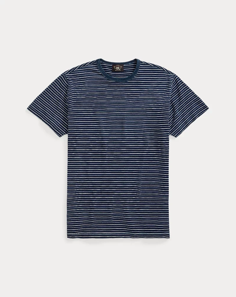 Indigo Striped Jacquard T-Shirt