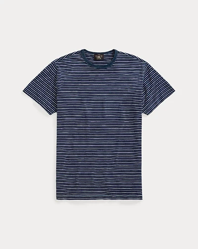 Indigo Striped Jacquard T-Shirt
