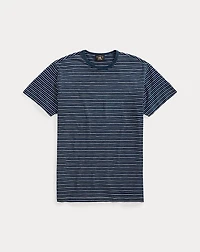 Indigo Striped Jacquard T-Shirt