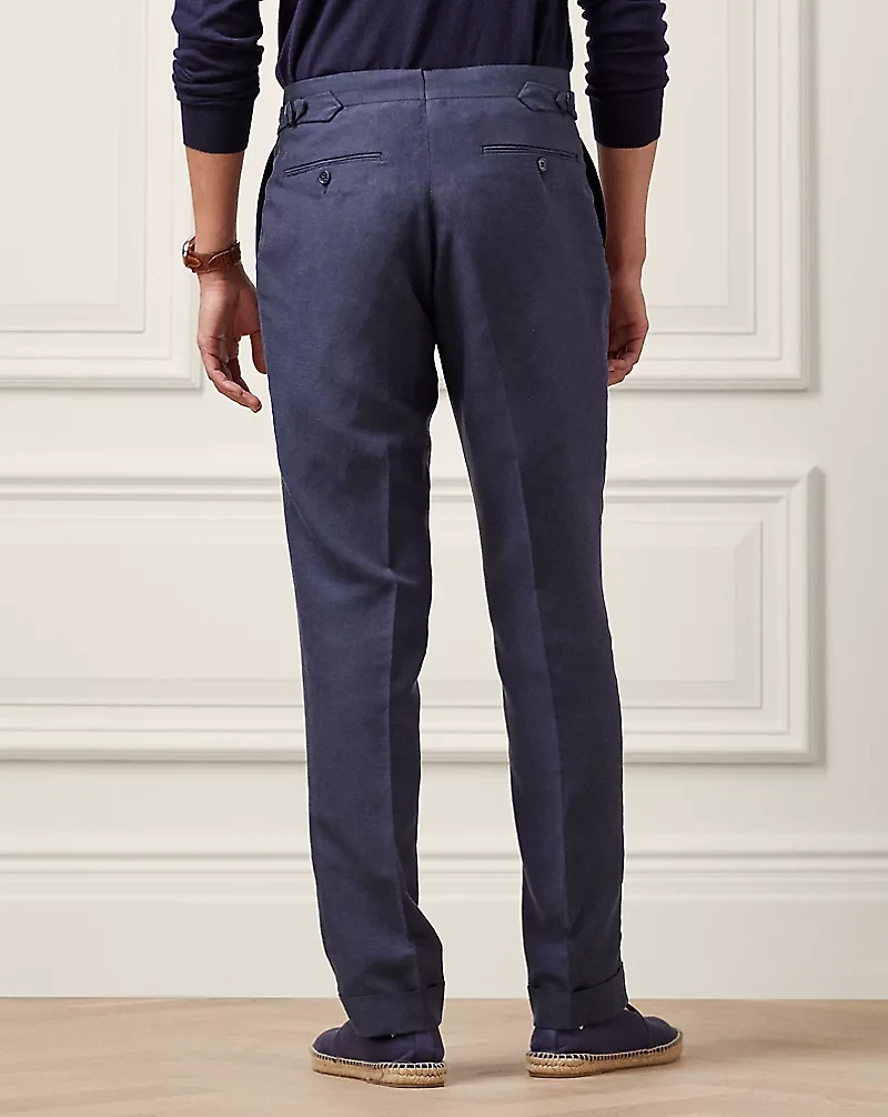 Gregory Hand-Tailored Silk-Linen Trouser