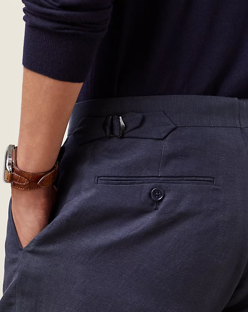 Gregory Hand-Tailored Silk-Linen Trouser