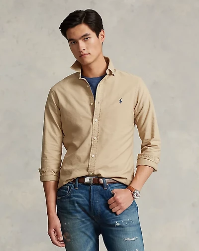 Classic Fit Garment-Dyed Oxford Shirt