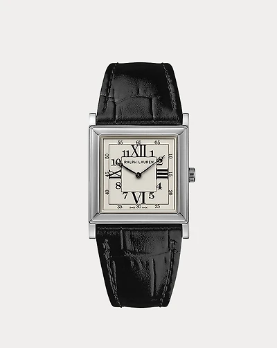 Silver 28 MM White Dial Watch