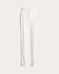 Pleated Straight-Leg Pant