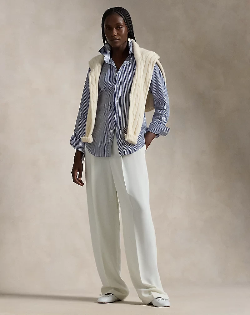 Slim Fit Striped Cotton Shirt