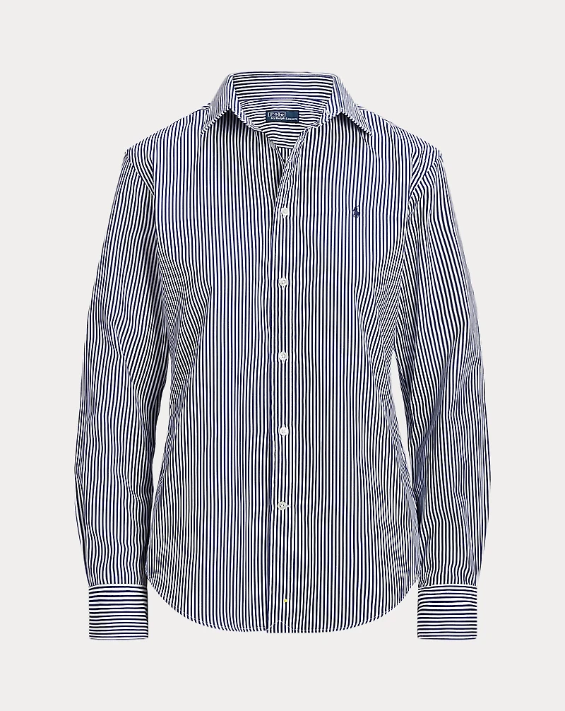 Slim Fit Striped Cotton Shirt