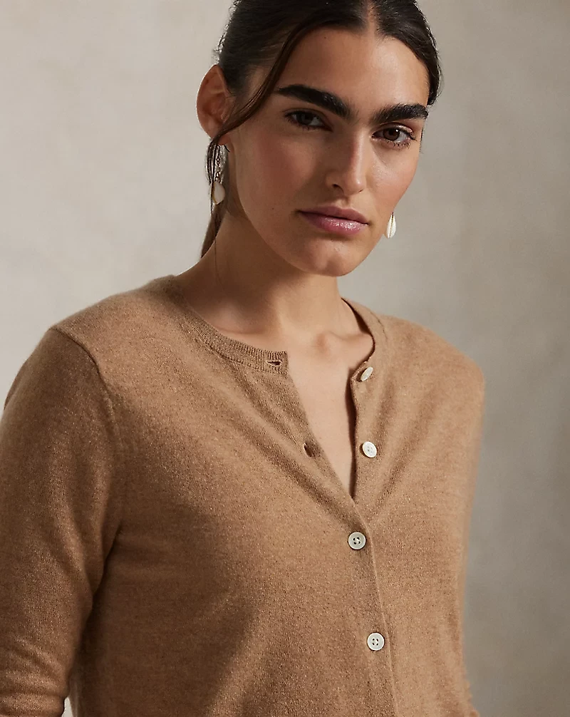 Cashmere Crewneck Cardigan