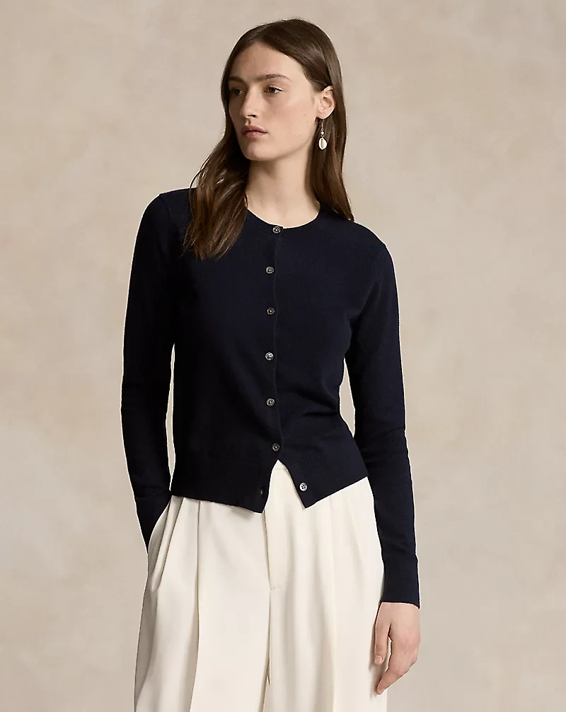 Cashmere Crewneck Cardigan