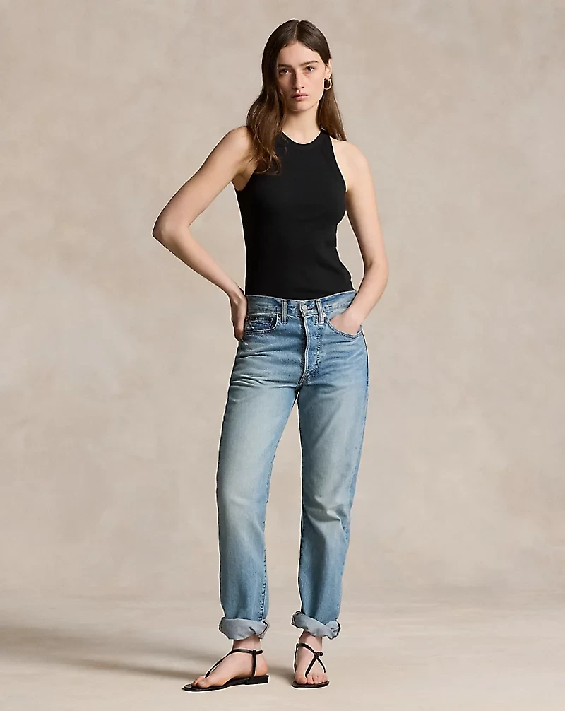 Ribbed Cotton Tank Top