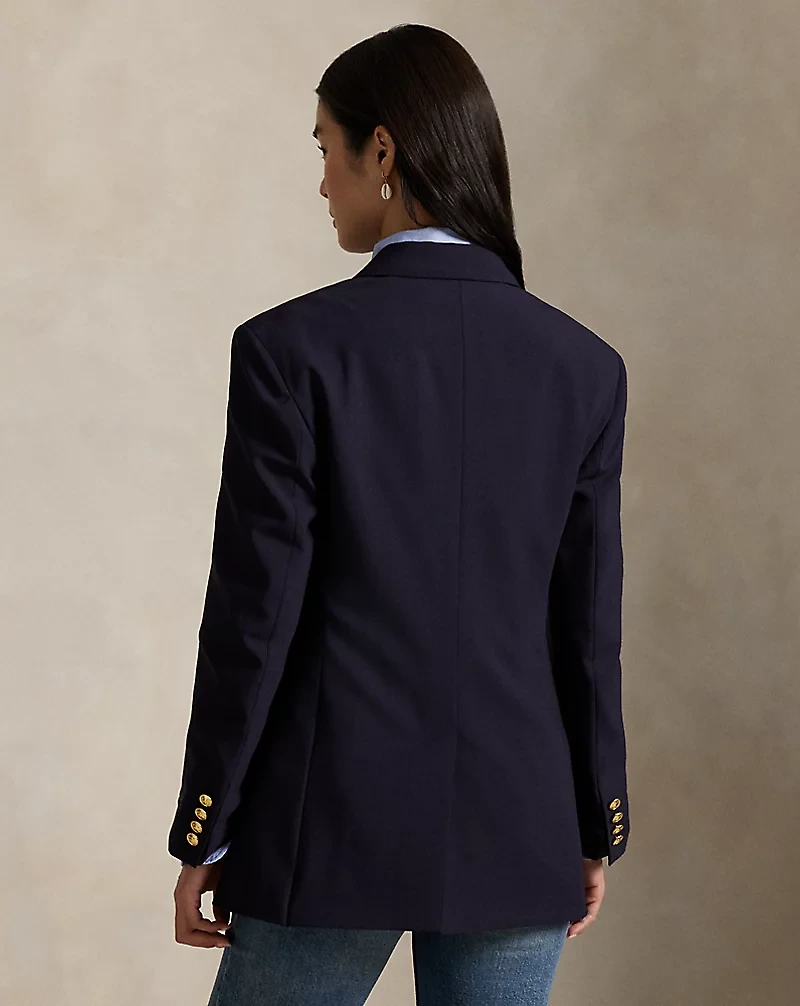 Double-Breasted Wool-Blend Blazer
